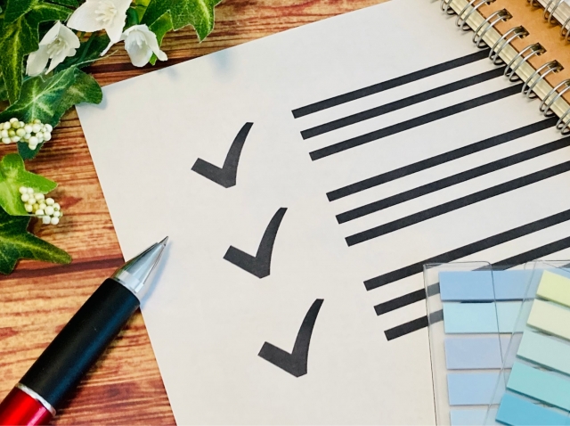 チェックリストの画像